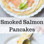 smoked salmon pancakes pin