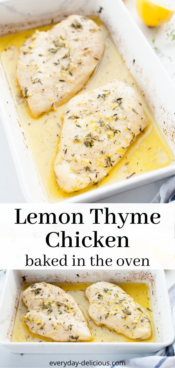 Lemon thyme chicken breast baked in the oven Everyday Delicious
