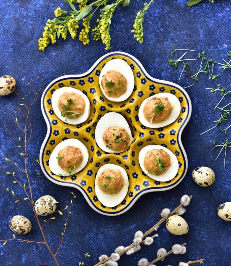 Sundried tomato and parmesan deviled eggs Everyday Delicious