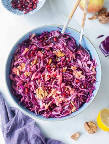 red cabbage apple slaw