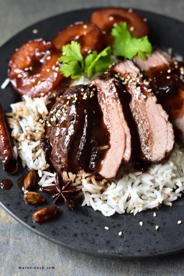 Slow-roasted duck breast with plum sauce - tender and juicy - Maine Cook