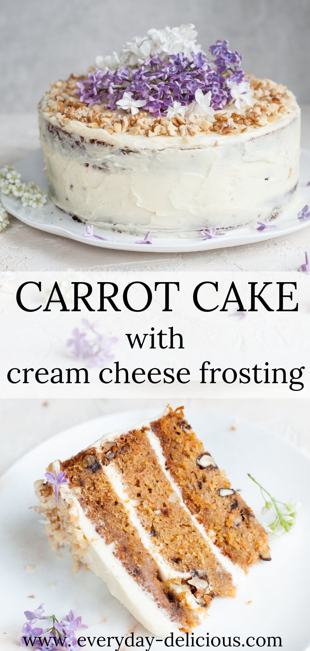 Carrot layer cake with cream cheese frosting Everyday Delicious