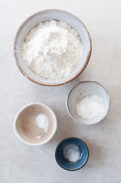 dry ingredients for mango muffins