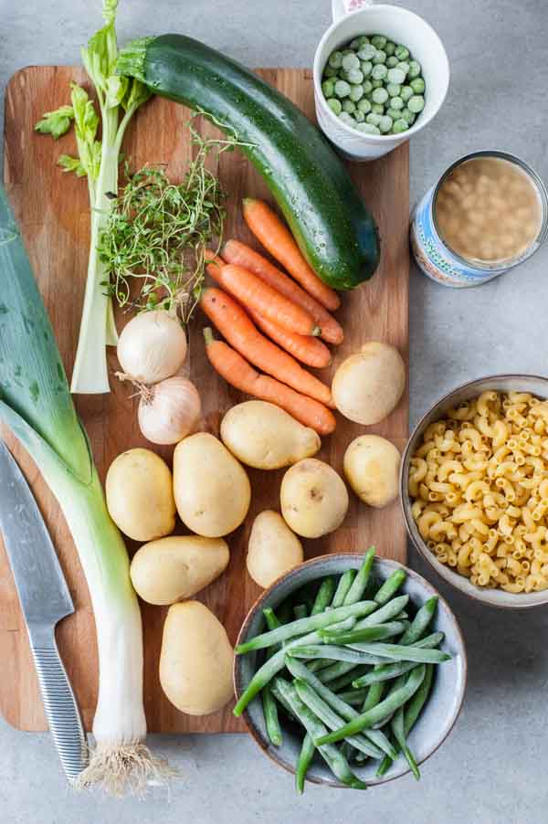 vegetables needed to make pistou soup