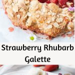 strawberry rhubarb galette pin