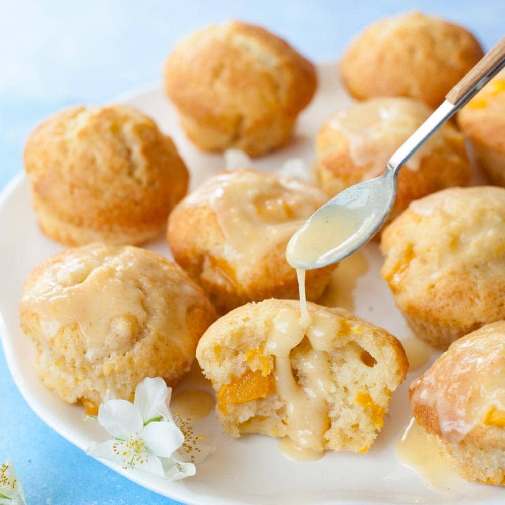 Mango Muffins with Passion Fruit Glaze Recipe-image