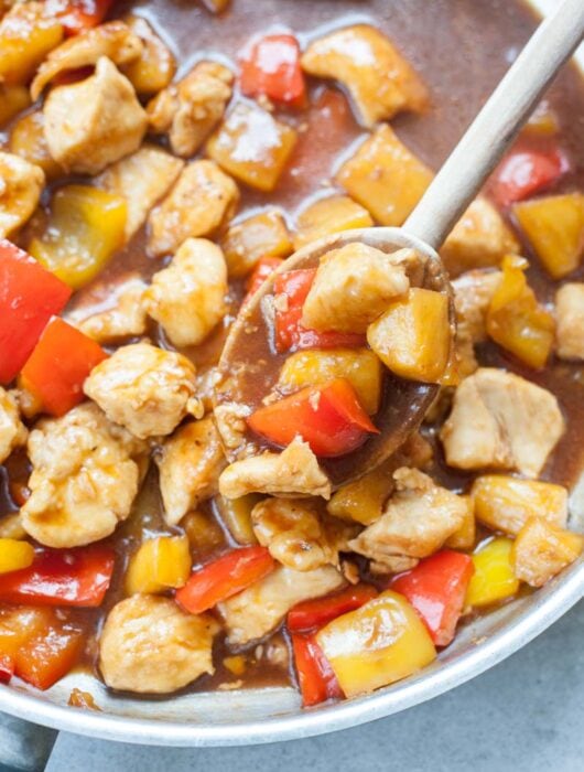 sweet and sour chicken with pineapple