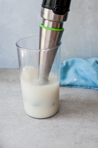 pina colada in a blender container