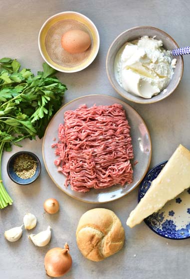 ingredients for ricotta meatballs