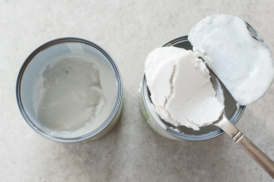 thick and thin part of canned coconut milk