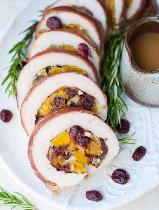 close up photo of turkey roulade