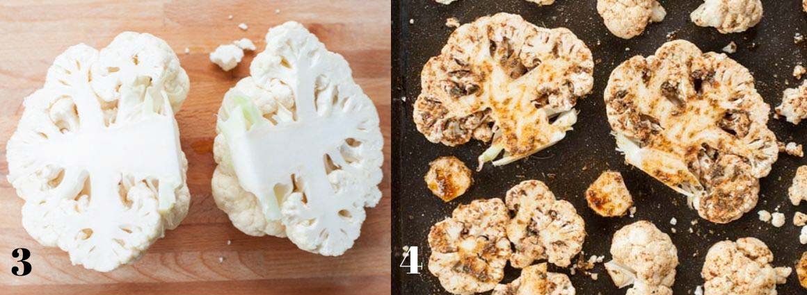 roasted cauliflower preparation steps