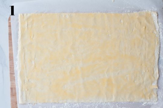puff pastry sheet brushed with beaten egg