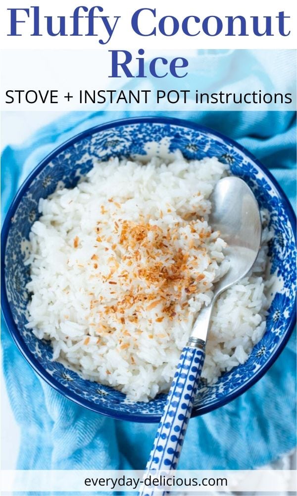 Coconut Rice Recipe (stove or pressure cooker) Everyday Delicious