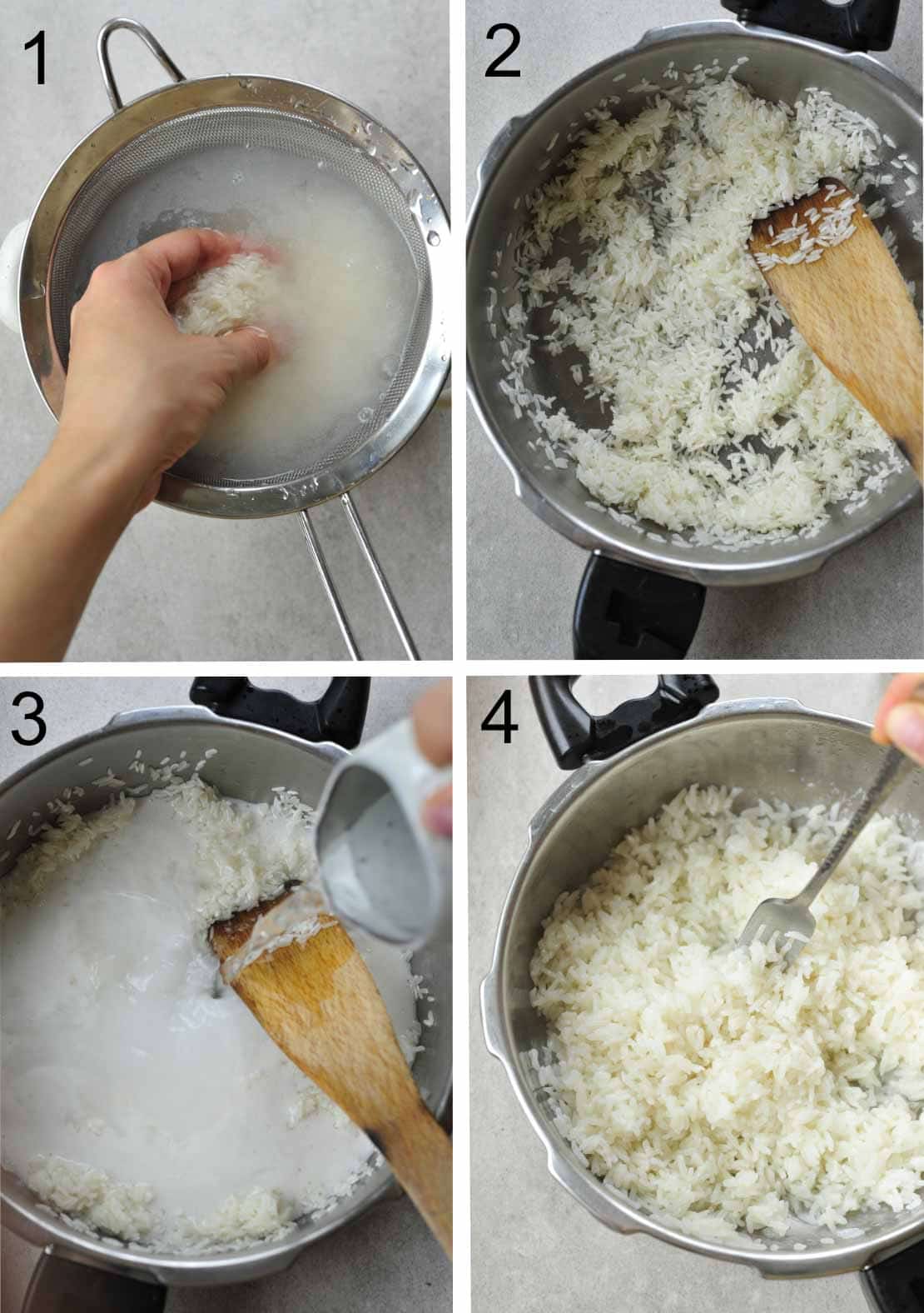 coconut rice preparation steps