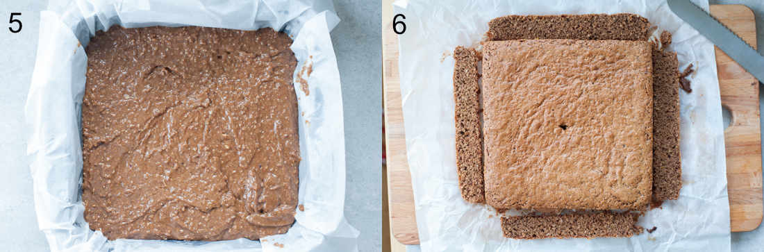 Gingerbread squares preparation steps