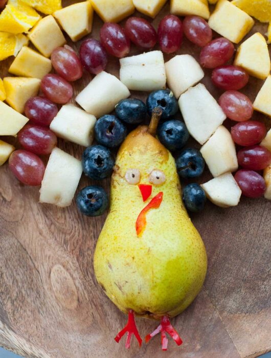 turkey fruit platter