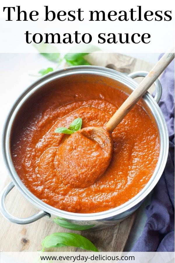 The Best Vegetarian Spaghetti Sauce meatless Tomato Sauce Everyday The Best Vegetarian Spaghetti Sauce meatless Tomato Sauce Everyday
