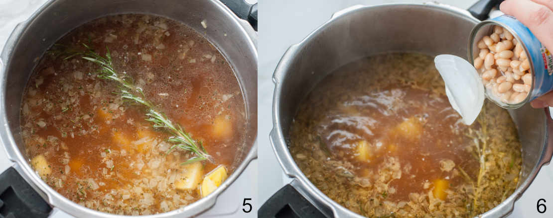 etapy przygotowania zupy z fasoli