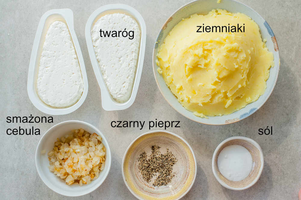 składniki na pierogi ruskie