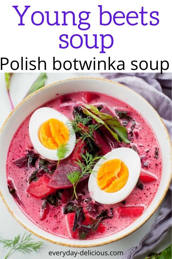 Beet Greens Soup (Polish Botwinka Soup) Everyday Delicious