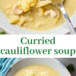curried cauliflower soup pin
