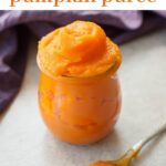 How to make pumpkin puree pinnable image.