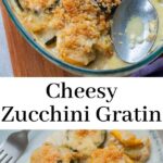 zucchini gratin pinnable image