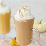 Pumpkin spice hot chocolate pinnable image.