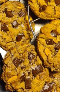 Chocolate chunk peanut butter cookies.