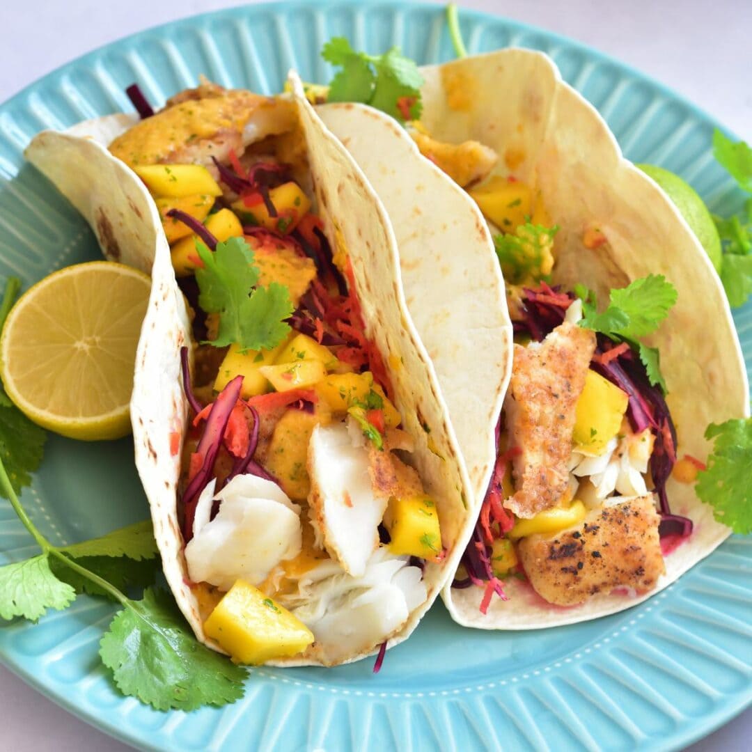 Fish Tacos with Mango Salsa (video) Everyday Delicious