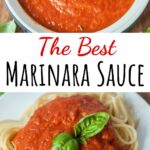 Marinara sauce pinnable image.