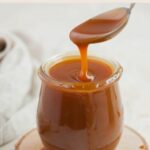 Salted caramel sauce pinnable image.