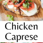 Chicken Caprese pinnable image.