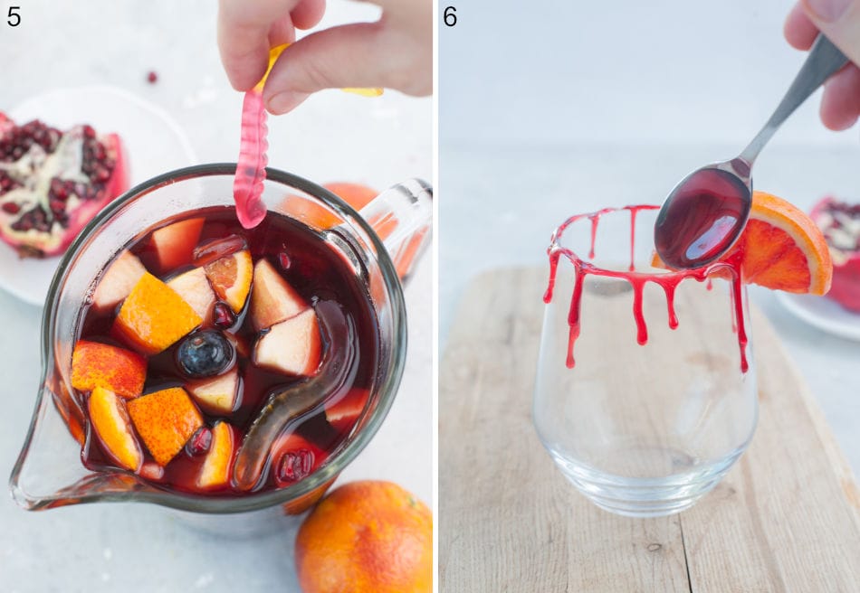 Halloween Sangria Punch Mocktail