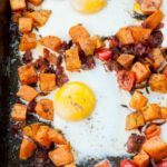 Sweet potato hash pinnable image.