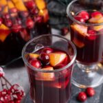 Christmas sangria pinnable image.