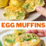 Egg muffins pinnable image.