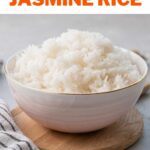 Jasmine rice pinnable image.