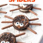 Oreo spiders pinnable image.