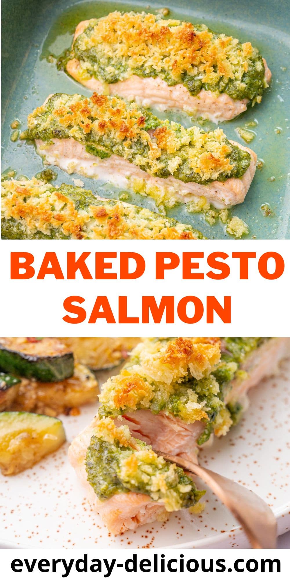 Baked Pesto Salmon - Everyday Delicious