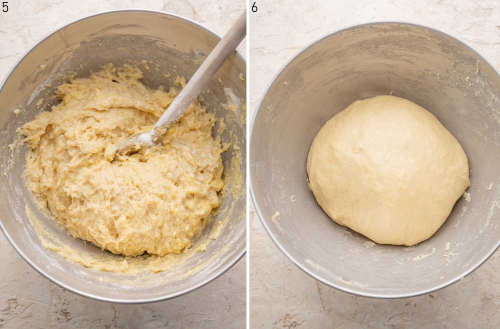 Doughnut dough in a bowl.