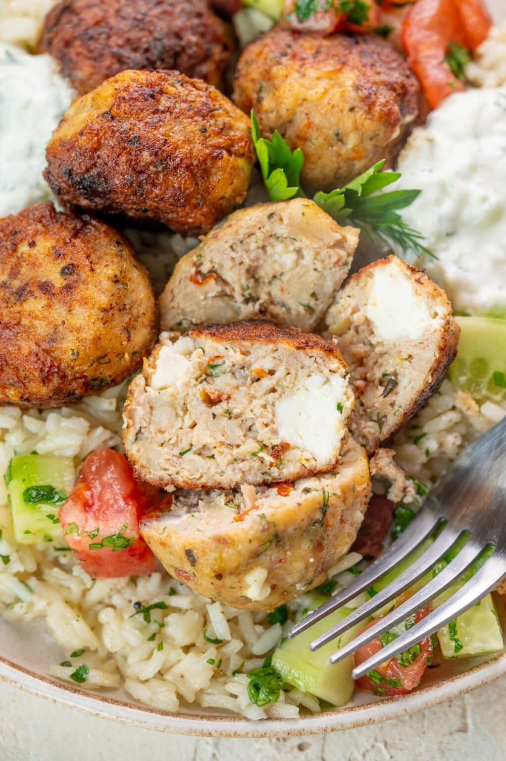 Greek Chicken Meatballs Everyday Delicious