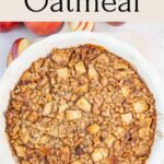 Apple baked oatmeal pinnable image.